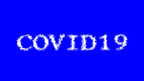 Covid19 Effetto Testo Nuvola Sfondo Blu Isolato Effetto Testo Animato — Foto Stock