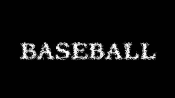 Baseball Nube Effetto Testo Nero Sfondo Isolato Effetto Testo Animato — Foto Stock