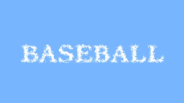 Baseball Cloud Text Efekt Nebe Izolované Pozadí Animovaný Textový Efekt — Stock fotografie