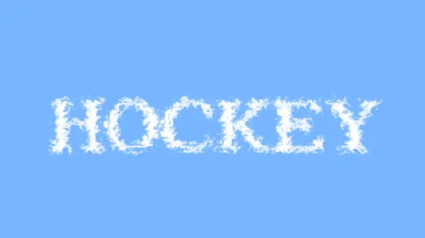 Hockey Moln Text Effekt Himmel Isolerad Bakgrund Animerad Texteffekt Med — Stockfoto