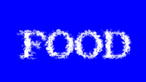Efeito Texto Nuvem Alimentos Fundo Isolado Azul Efeito Texto Animado — Fotografia de Stock