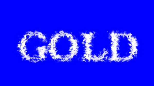 Gold Cloud Text Effect Blue Isolated Background Animated Text Effect — Stock Photo, Image