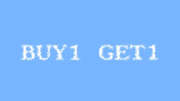 Buy1 Get1 Cloud Text Efekt Nebe Izolované Pozadí Animovaný Textový — Stock fotografie