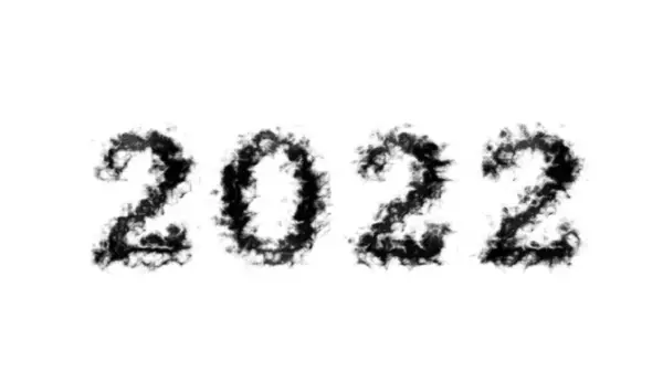 2022 Эффект Дыма Текст Белый Изолированный Фон Анимированный Текстовый Эффект — стоковое фото