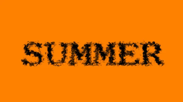 Letni Dym Tekst Efekt Pomarańczowy Pojedyncze Tło Animowany Efekt Tekstowy — Zdjęcie stockowe