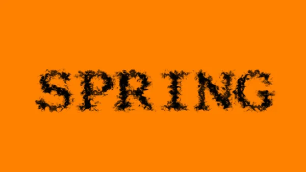 Spring Smoke Text Effect Orange Isolated Background Animated Text Effect — Stock Photo, Image