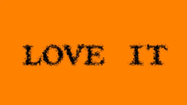 Love Fumée Effet Texte Orange Fond Isolé Effet Texte Animé — Photo