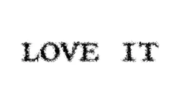 Love Efeito Texto Fumaça Fundo Isolado Branco Efeito Texto Animado — Fotografia de Stock