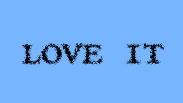 Love Smoke Text Effekt Himmel Isoliert Hintergrund Animierte Texteffekte Mit — Stockfoto