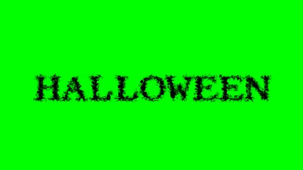Halloween Rauch Text Effekt Grün Isoliert Hintergrund Animierte Texteffekte Mit — Stockfoto