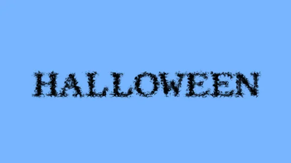 Halloween Rauch Text Effekt Himmel Isoliert Hintergrund Animierte Texteffekte Mit — Stockfoto