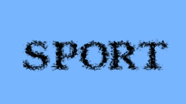 Esporte Fumaça Efeito Texto Céu Isolado Fundo Efeito Texto Animado — Fotografia de Stock