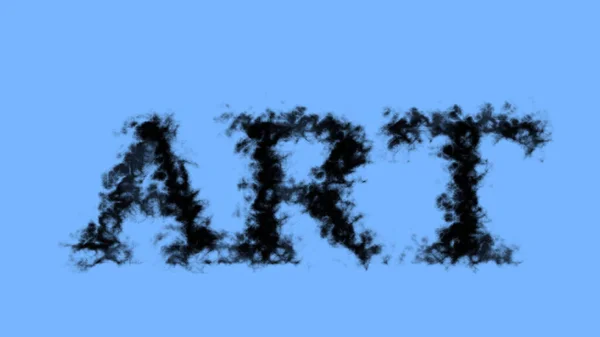 Art Kouř Text Efekt Nebe Izolované Pozadí Animovaný Textový Efekt — Stock fotografie