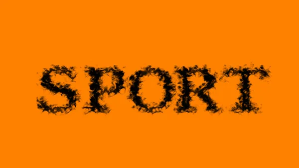 Sport Rök Text Effekt Orange Isolerad Bakgrund Animerad Texteffekt Med — Stockfoto