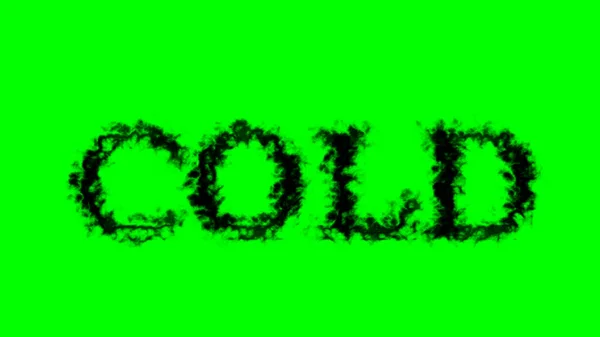 Cold Smoke Text Effect Green Isolated Background Animated Text Effect — Stock Photo, Image