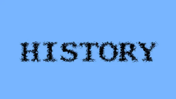 History Smoke Text Effect Sky Isolated Background Animated Text Effect — Stock Photo, Image