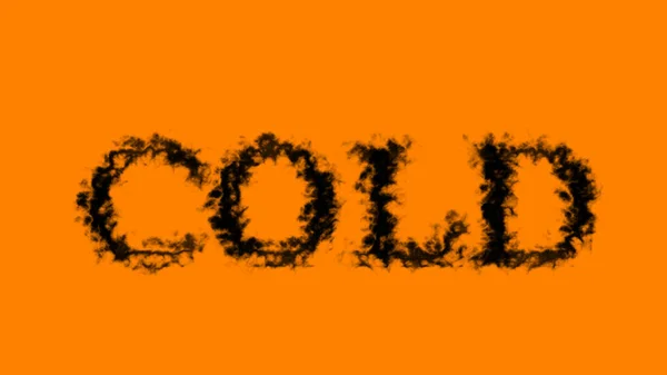 Текст Холодного Дыма Эффект Оранжевый Изолированный Фон Анимированный Текстовый Эффект — стоковое фото