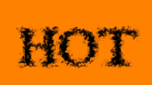 Hot Smoke Text Effect Orange Isolated Background Animated Text Effect — Stock Photo, Image