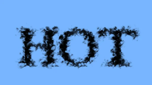 Horký Kouř Text Efekt Nebe Izolované Pozadí Animovaný Textový Efekt — Stock fotografie