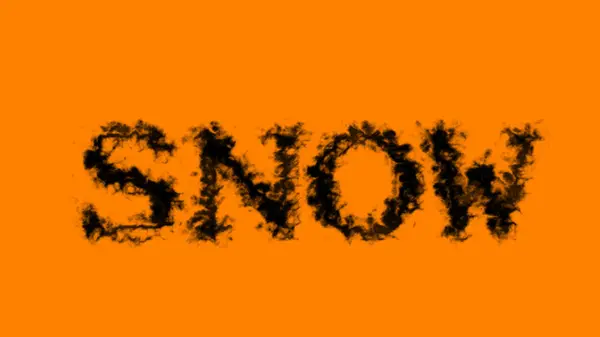 Efecto Texto Humo Nieve Naranja Fondo Aislado Efecto Texto Animado — Foto de Stock