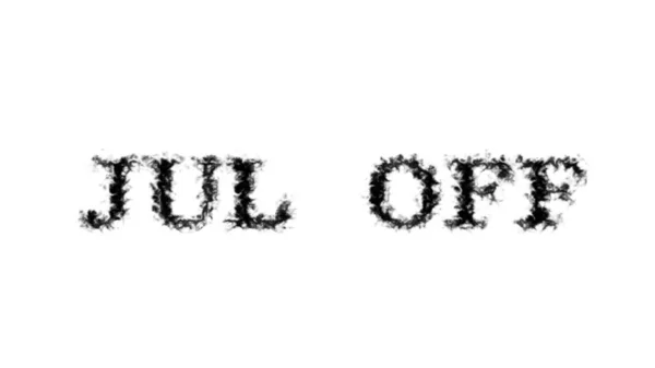 Jul Дим Текстовий Ефект Білий Ізольований Фон Анімований Текстовий Ефект — стокове фото