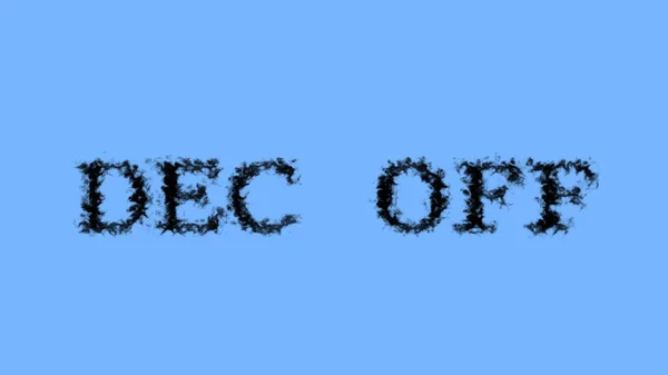 Dec Rook Tekst Effect Lucht Geïsoleerde Achtergrond Geanimeerd Teksteffect Met — Stockfoto