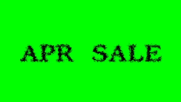 Apr Sale Smoke Text Effect Green Isolated Background Animated Text — Stock Photo, Image