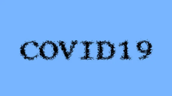 Covid19 Rauch Text Effekt Himmel Isolierten Hintergrund Animierte Texteffekte Mit — Stockfoto