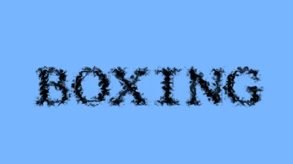 Boxe Fumaça Efeito Texto Céu Isolado Fundo Efeito Texto Animado — Fotografia de Stock