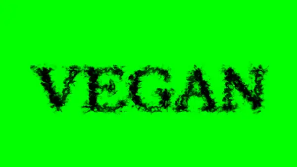 Vegan Efeito Texto Fumaça Verde Fundo Isolado Efeito Texto Animado — Fotografia de Stock