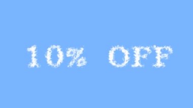 % 10 kapalı bulut etkisi gökyüzü izole arka plan. Yüksek görsel etkiyle canlandırılmış metin efekti. harf ve metin efekti.