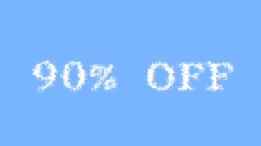 % 90 kapalı bulut etkisi gökyüzü izole arka plan. Yüksek görsel etkiyle canlandırılmış metin efekti. harf ve metin efekti.