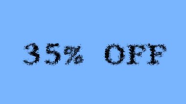 % 35 kapalı duman etkisi gökyüzü izole arka plan. Yüksek görsel etkiyle canlandırılmış metin efekti. harf ve metin efekti.