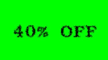 % 40 kapalı duman etkisi yeşil izole arka plan. Yüksek görsel etkiyle canlandırılmış metin efekti. harf ve metin efekti.