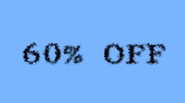 % 60 kapalı duman etkisi gökyüzü izole arka plan. Yüksek görsel etkiyle canlandırılmış metin efekti. harf ve metin efekti.