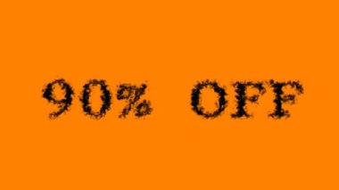 % 90 oranında dumanlı mesaj efekti turuncu arka plan. Yüksek görsel etkiyle canlandırılmış metin efekti. harf ve metin efekti.