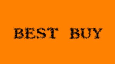En iyisi dumanlı mesaj efekti turuncu izole arka plan. Yüksek görsel etkiyle canlandırılmış metin efekti. harf ve metin efekti.
