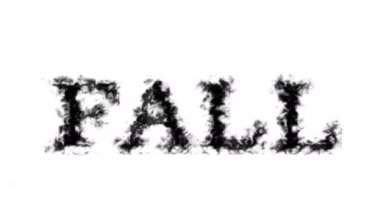 Sonbahar duman etkisi beyaz izole arkaplan. Yüksek görsel etkiyle canlandırılmış metin efekti. harf ve metin efekti.