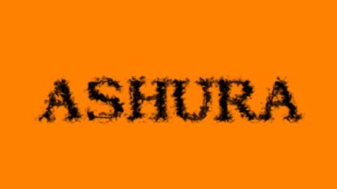 Ashura duman etkisi turuncu izole arka plan. Yüksek görsel etkiyle canlandırılmış metin efekti. harf ve metin efekti.