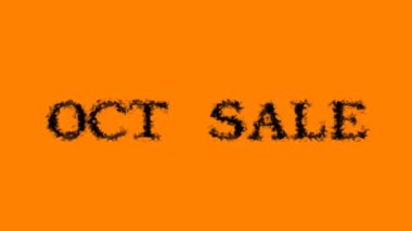 Oct Sale mesaj efekti turuncu izole arka plan. Yüksek görsel etkiyle canlandırılmış metin efekti. harf ve metin efekti.