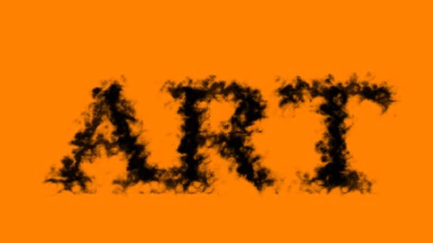 Art Smoke Text Effect Orange Isolated Background Animated Text Effect — Stock Video