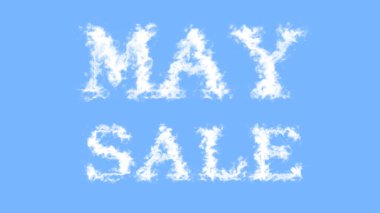 Satış bulutu etkisi gökyüzü izole edilmiş arka plan. Yüksek görsel etkiyle canlandırılmış metin efekti. harf ve metin efekti.