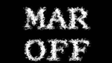 Bulut Kapalı metin efekti siyah izole arkaplan. Yüksek görsel etkiyle canlandırılmış metin efekti. harf ve metin efekti.