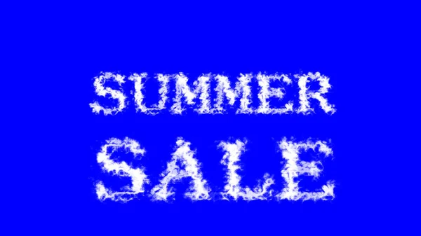Sommar Försäljning Moln Text Effekt Blå Isolerad Bakgrund Animerad Texteffekt — Stockfoto