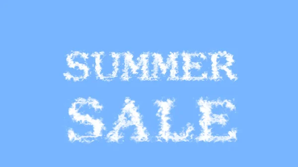 Summer Sale Wolke Text Effekt Himmel Isoliert Hintergrund Animierte Texteffekte — Stockfoto