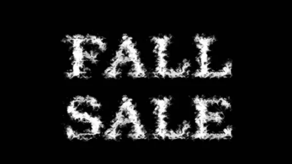 Fall Sale Cloud Text Effect Black Isolated Background Animated Text — Stock Photo, Image