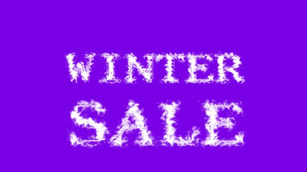 Winter Sale Nuage Effet Texte Violet Fond Isolé Effet Texte — Photo