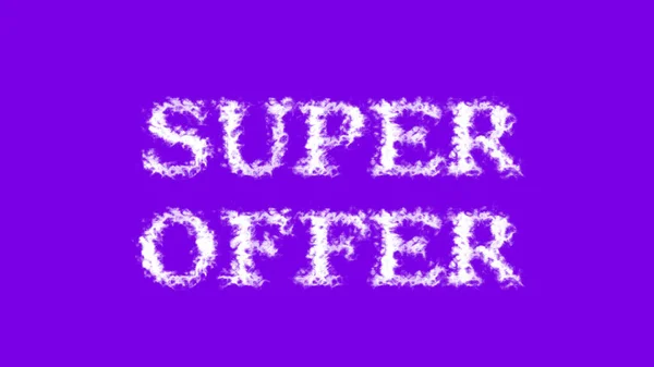 Super Offre Nuage Effet Texte Violet Fond Isolé Effet Texte — Photo