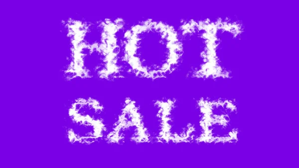 Hot Sale Wolke Text Effekt Violetten Isolierten Hintergrund Animierte Texteffekte — Stockfoto