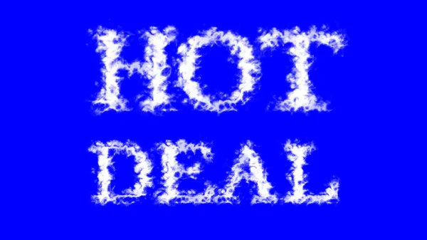 Hot Deal Wolk Tekst Effect Blauw Geïsoleerde Achtergrond Geanimeerd Teksteffect — Stockfoto